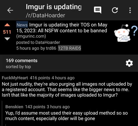 imgur nsfw|Imgur is updating their TOS on May 15, 2023: All NSFW content。